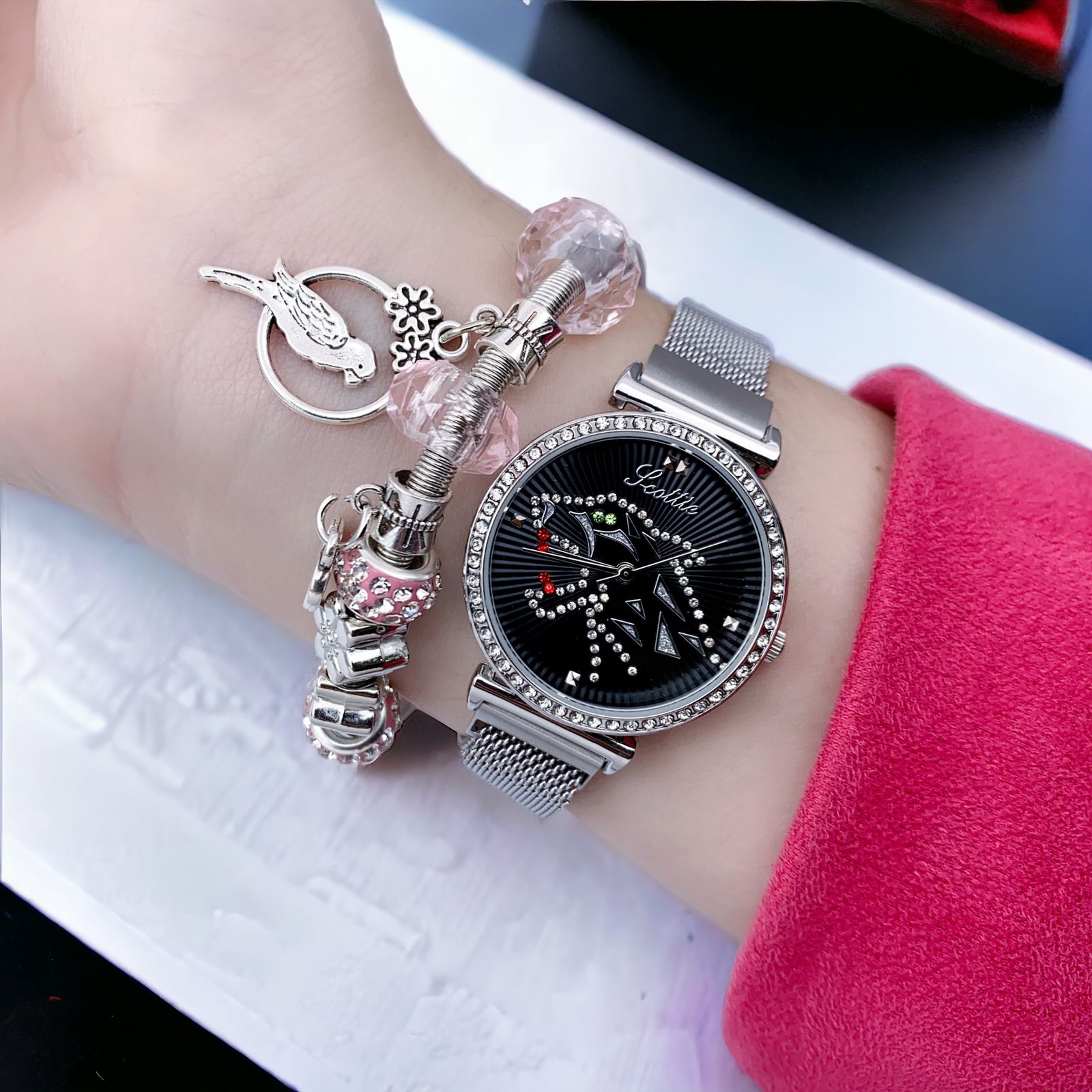 Regalo Perfecto para Amor y Amistad: Hermoso Set de Reloj y Pulsera