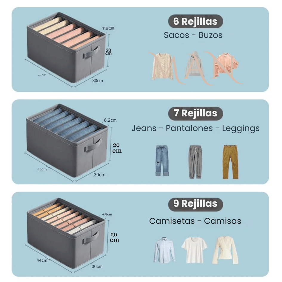 Set Organizadores Deluxe x3: Libera Espacio y Mantén Todo en Su Lugar