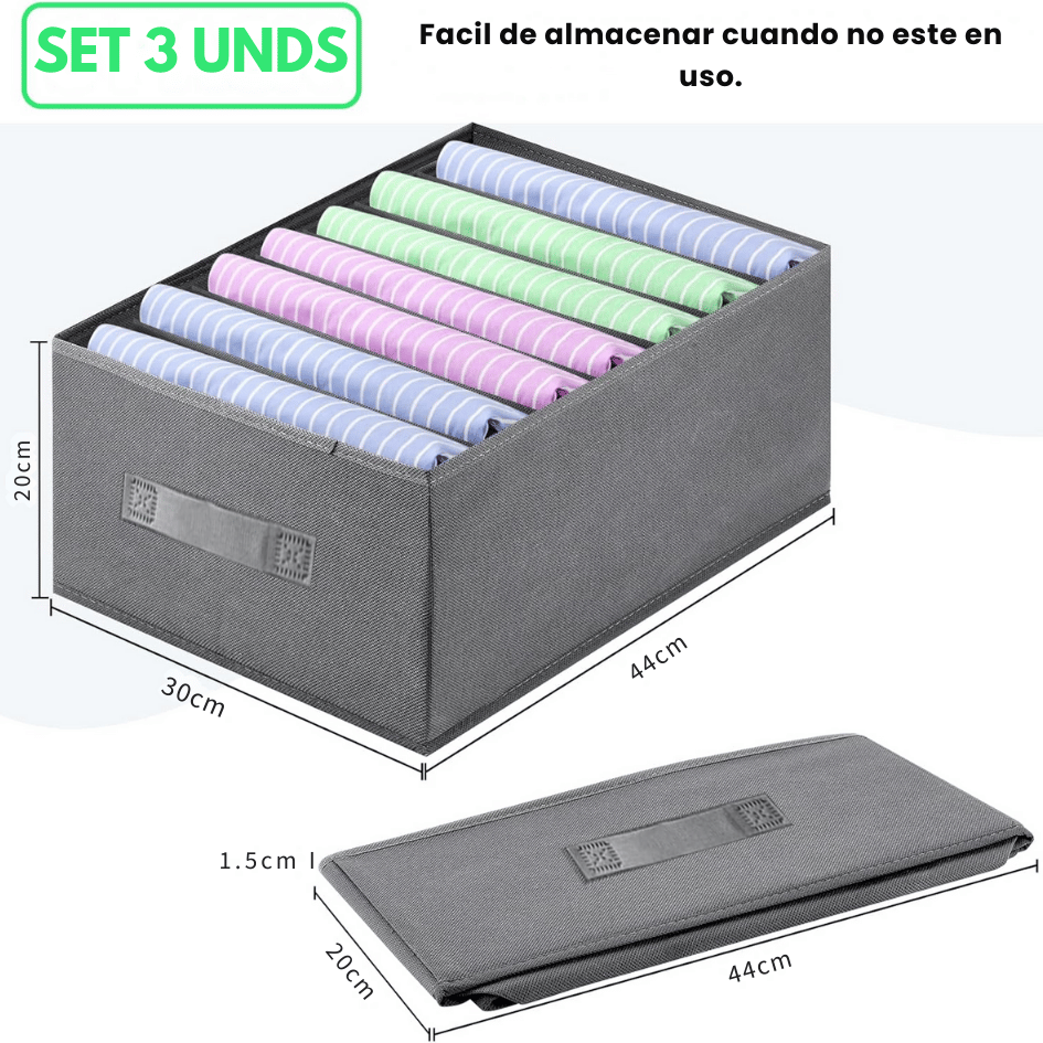 Set Organizadores Deluxe x3: Libera Espacio y Mantén Todo en Su Lugar